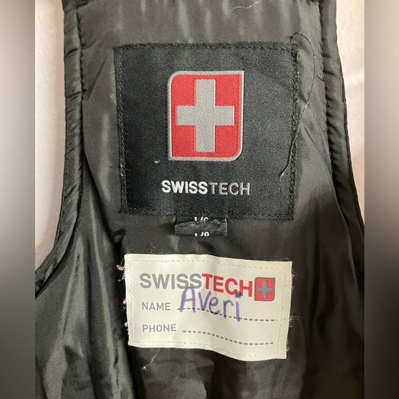 Swiss Tech Kid’s Winter/Cold Weather Bib Overalls, Large (10-12), Black - Picture 2 of 6